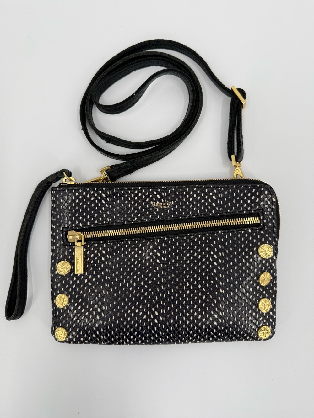 Hammitt Los Angeles Small Nash Leather Crossbody Wristlet Clutch